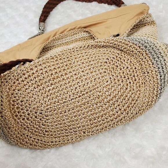 The Sak Hobo Crocheted Bag Tan Striped - Picture 7 of 10